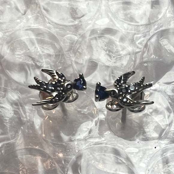 Pandora Sparkling Swallow Stud Earrings - Picture 6 of 6